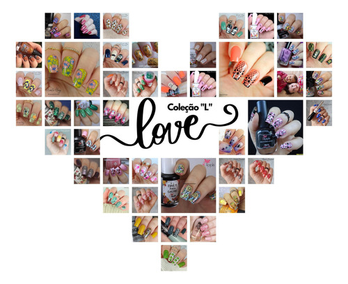 Placa Para Carimbo De Decoração Unhas P121 Corações.