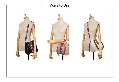 Imagen 9 de 9 de Set 4 Bolsas Mujer Moda Dama Crossbody Cosmetiquera Correa
