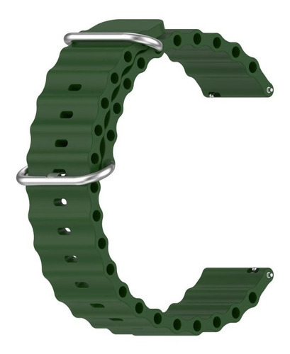 Pulseira Relógio Smart Compatível Oceano 18mm 20mm 22mm 24mm Cor Verde Largura 22 mm