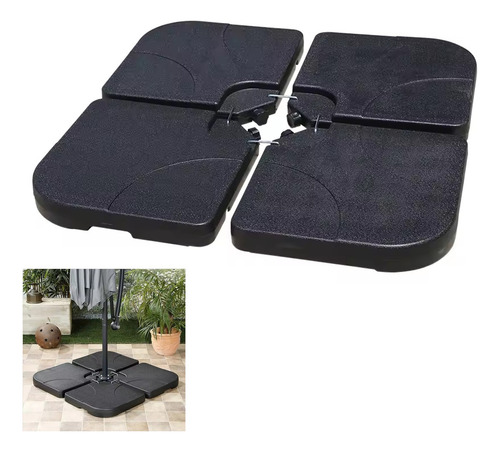 Base Para Ombrelone Lateral 4 60 Litros Água Areia Amz