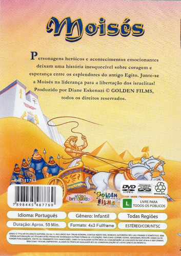 Imagem 2 de 2 de Dvd Contos Clássicos Moisés - Frete Grátis