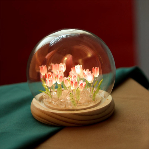 Adornos Artificiales Con Forma De Tulipán Para Luces Nocturn