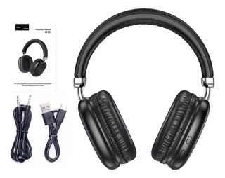 Auriculares Inalámbricos Bluetooth 5.3 Hoco Estéreo W35 Color Negro