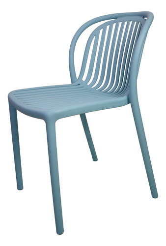 Silla Minimalista Andina Bs Moderna Comedor Hogar Restaurant Estructura de la silla Azul Asiento Azul