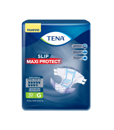Imagen 1 de 1 de Pañales para adultos descartables Tena Pañal Slip Maxi Protect G x 10 u