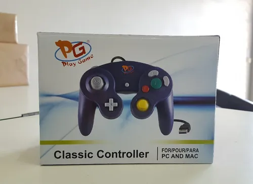 Controle Game Cube Usb Pc Notebook Raspberry Joystick Preto