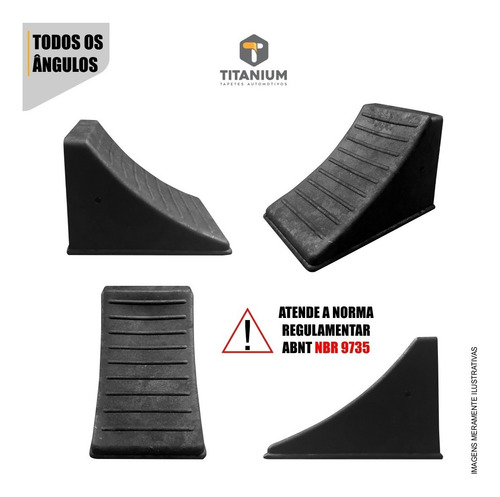 Imagem 3 de 5 de Kit 2 Pçs Calço De Rodas Pneu De Caminhão - Nbr 9735