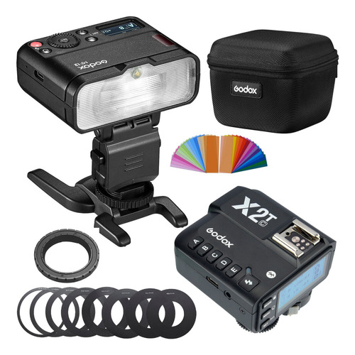 Kit Flash Macro Para Camera Canon Godox Mf12 + Rádio X2t