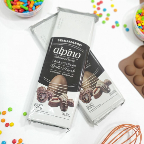 Chocolate Lodiser Alpino Semi Amargo X3 Tabletas De 500g