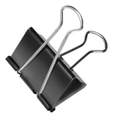Clip Doble - Apretador 32mm Negro Caja 12 Unidades