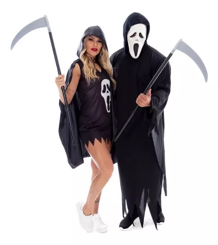 Fantasia Panico Casal Halloween Masculino E Feminino (GG)