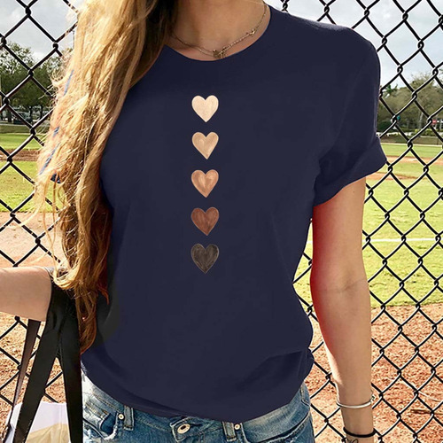 Playeras Mujer Deportiva Casual Cuello Redondo Manga Corta