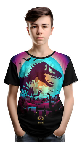 Playera Niño Dinosaurios Logo2  Jurassic Park Spandex