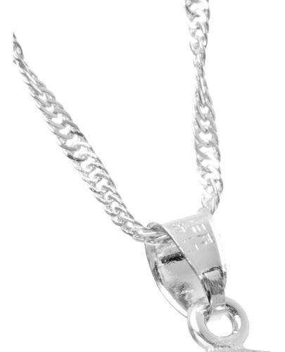 Dije Inicial / Letra O Zirconias Plata .925 + Cadena Regalo Color Plateado