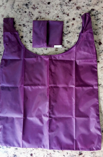 Imagen 9 de 9 de Bolso Ecológico Plegable Nailon Para Compras Varios Colores