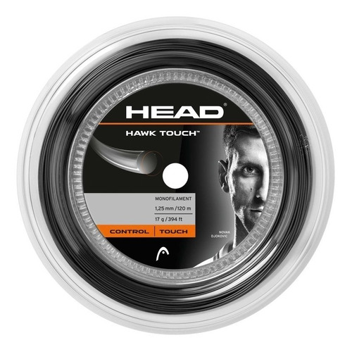 Corda Head Hawk Touch, 120 Metros, 1,25mm, Novak Djokovic