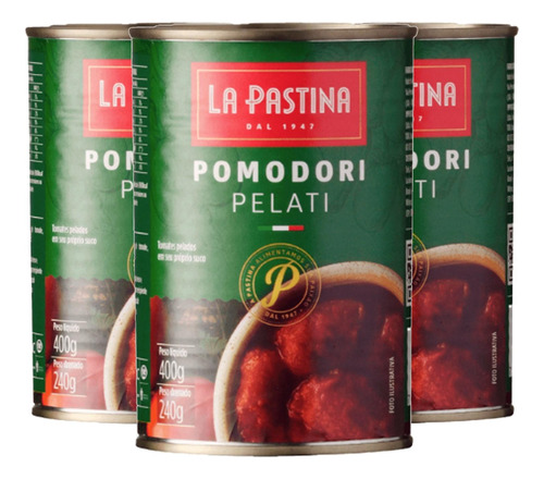 Tomates Pelados La Pastina 400g (3 Latas)