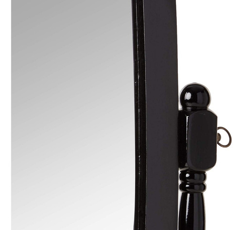 Imagen 2 de 7 de Espejo De Piso Ovalado Color Negro + ¡envio Gratis!
