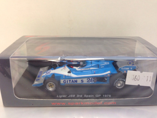 Auto De Colección Escala 1:43 Ligier Js9 3rd 1978 Spark