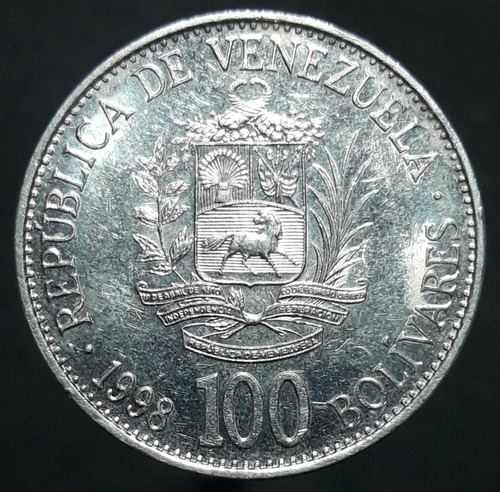 Moneda Venezuela 100 Bolívares 1998 