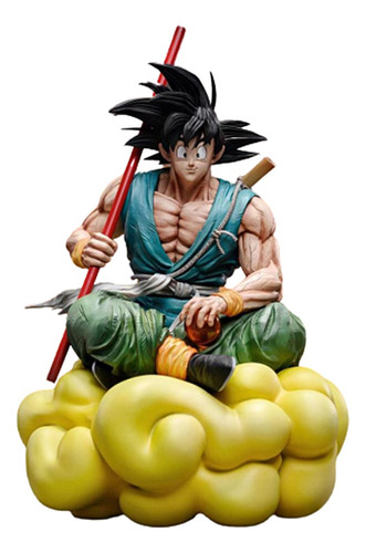 Figura Goku Nube Voladora 21 Cm Dragon Bal Gt Escultura 
