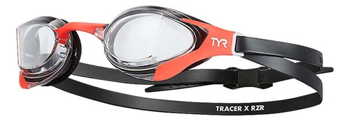 Óculos De Natação Adulto Tracer-x Rzr Racing Tyr Cor Vermelho/Transparente