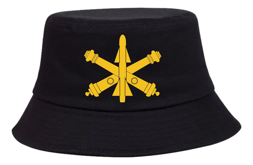 Gorro Pesquero Artilleria Colombia Sombrero Bucket Hat Black