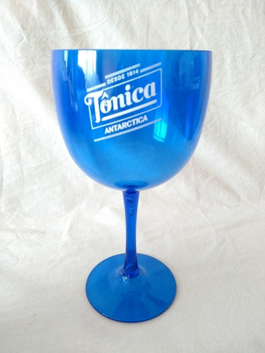 Taça Tônica Antártica Acrílico Azul 600ml Usado