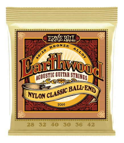 Encordoamento Ernie Ball Violão Nylon  028 042 P 02069