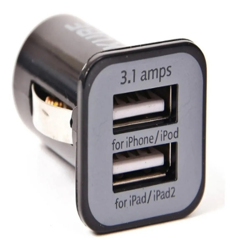 Imagen 1 de 5 de Cargador Celular Auto Doble Puerto Usb Carga Rapida 3.1 5v