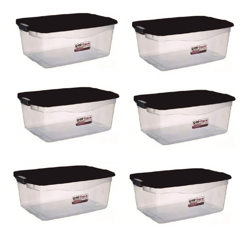 Caja Plastica Megacol Con Trabas X 20 Lts Colombraro X 6 U