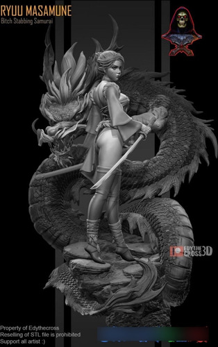 Ryuu Masamune Archivo Stl Obj Para Impresion 3d