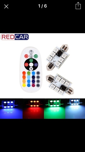 Ampolletas Led Rgb C5w Multicolor Techo