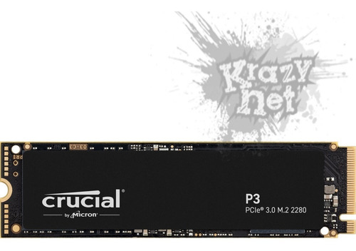 Imagen 3 de 4 de Disco Ssd 500gb Crucial P3 M.2 Pcie 3.0 Nvme 3500 Mb/s 3x4