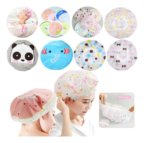 Gorros Para Ducha Impermeables Baño Cofia De Plastico 