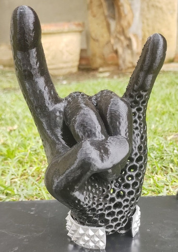 Imagem 4 de 5 de Símbolo Do Rock 20cm Altura M Impressão 3d