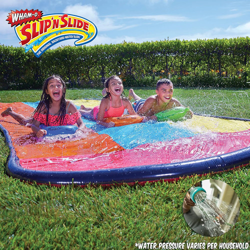 Wham-o Slip N Slide Triple Deslizamiento Y Tobogán Con 3 Bot