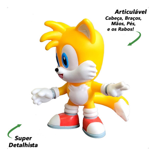 Boneco Tails - Sonic Coleção Fandom Box Lider Brinquedos