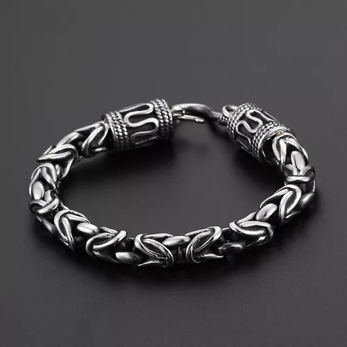 Pulsera de plata para hombre / Pulsera de cadena para hombre / Pulsera de  plata esterlina / Pulsera de manguito / Joyería para hombres / Pulsera  bizantina Joyer…