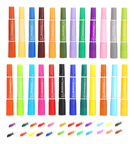 Marcador De 24 Colores Marcador Multiusos De Buena Calidad