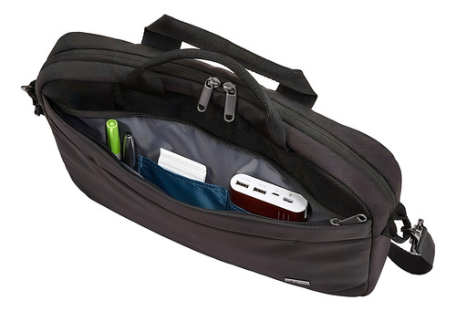 Case Logic Advantage 14 Attaché Maletin Para Portátil 35.6 Cm (14 ) Bandolera Negro - Funda (bandolera, 35.6 Cm (14 ), Tirante Para Hombro, 370 G, Negro)