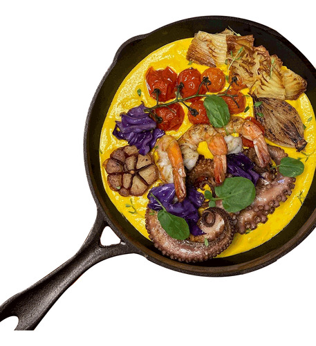 Frigideira De Ferro Fundido Pequena 20cm | Envio Expresso Preto