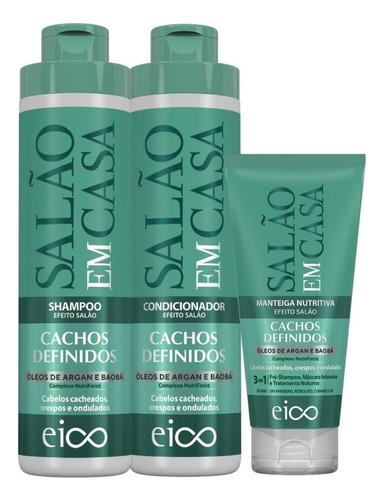 Kit Eico Cachos Definidos 800ml + 750ml + 180ml