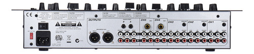 Mixer Dj Estéreo Profissional De 5 Canais Com Montagem