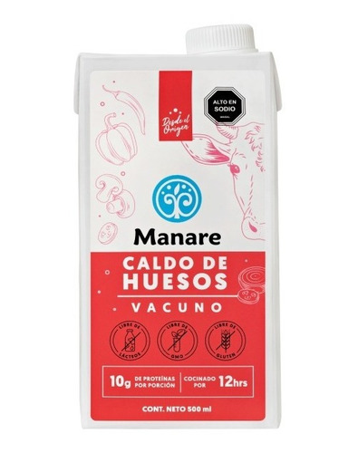 Caldo De Huesos De Vacuno 500 Ml. Manare.