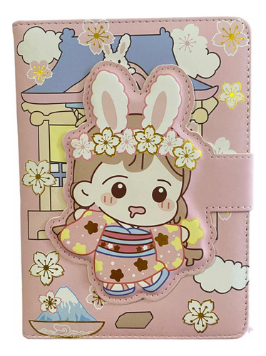 Libreta Agenda Cuaderno Niña Sakura Kawaii