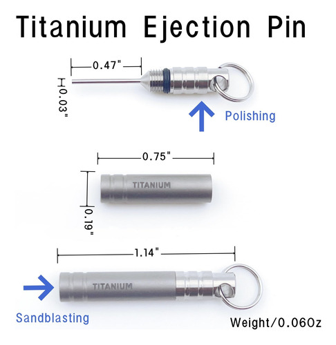 Extractor De Tarjeta Sim Titanio Herramientas Edc Removedor