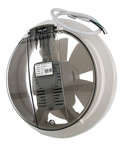 Imagen 9 de 10 de Extractor De Aire Mylos 6 Pulgadas Blanco Masterfan Cristal