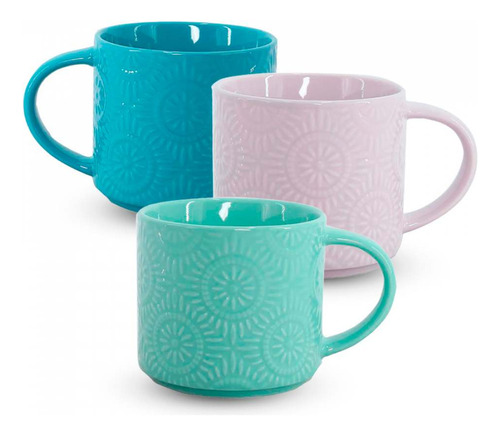 Mug Taza Expressions Set X3 260 Ml Porcelana 130d-