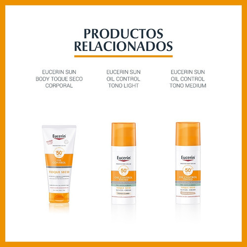Protector Solar Eucerin Oil Control Fps 50+ Facial Seco 50ml